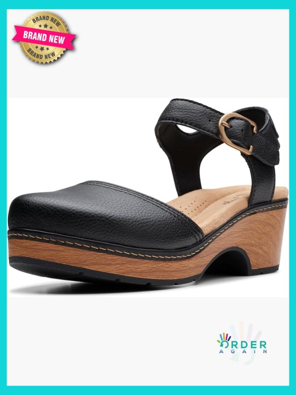 Clog Sandals Platform Block Heel Adjustable Buckle Cushioned Casual Summer